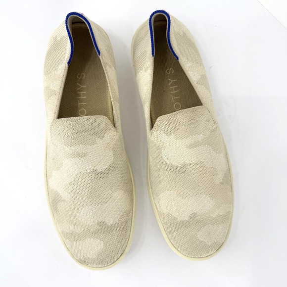 Shoes - Rothy's Shoes Womens Size 10.5 Beige‎ Camo Knit Slip On Sneaker Washable Eco